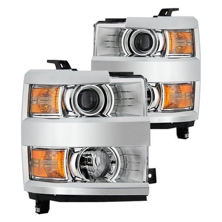 SPYDER Spyder 9049798 X-Crystal Factory Style Projector Headlights for 2015-2019 Chevy Silverado 2500 S2Z-9049798